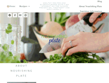 Tablet Screenshot of nourishingplate.com